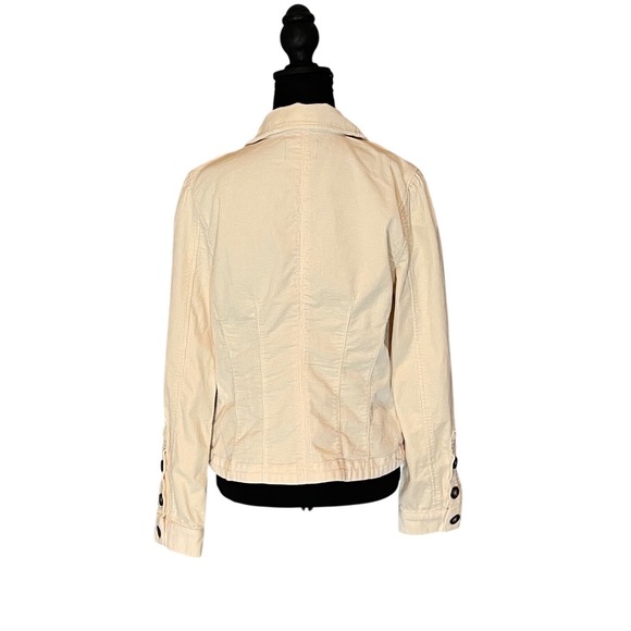 Kut From The Kloth Cream Corduroy Button Up Jacket Women Size M layering piece - Picture 2 of 7